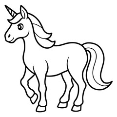 Simple Unicorn Vector Drawing