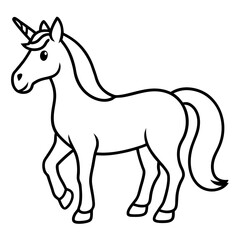 Simple Unicorn Vector Drawing
