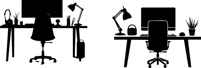 Modern Workspaces Silhouette