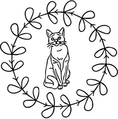 vector illustration of a cat