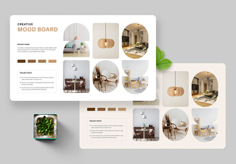 Creative Interior Design MoodBoard Layout