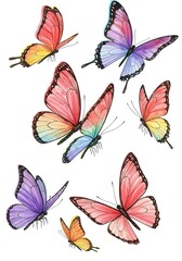 Rainbow Wings in Flight AI Generated