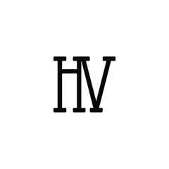 HV monogram logo design letter text name symbol monochrome logotype alphabet character simple logo