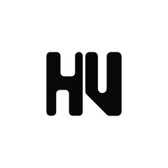 HV monogram logo design letter text name symbol monochrome logotype alphabet character simple logo