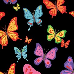 Night Bloom: Kaleidoscope of Wings AI Generated