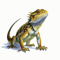 Ember Cloak: bearded serenity bearded dragon isolated watercolor vector illustration svg 
