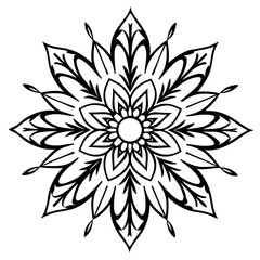 black and white flower