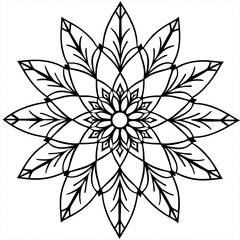 black and white flower