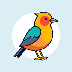 Obraz premium Cute-Bird-Illustration-Cartoon-Vector