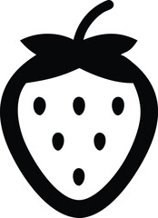 Strawberry icon vector isolated on white background