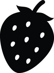 Strawberry icon vector isolated on white background