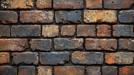 Obraz premium Detailed brick wall pattern with a distressed charm jpeg background image
