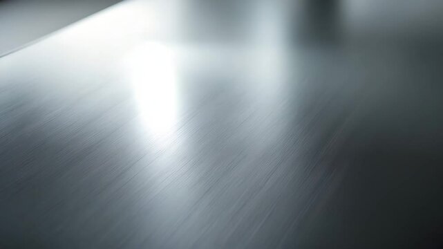 Finish of brushed metal panel or steel background.
