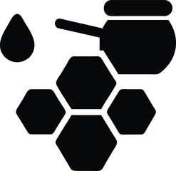 Honey icon vector isolated on white background