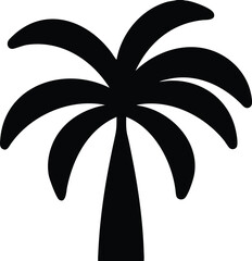 Palm tree icon vector isolated on white background