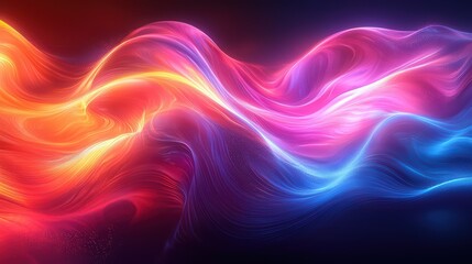 Fototapeta premium Digital flow reinterpreted abstractly with dynamic waves jpeg background image