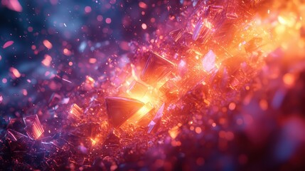 Obraz premium Digital prism reimagined as a swirling cascade jpeg background image