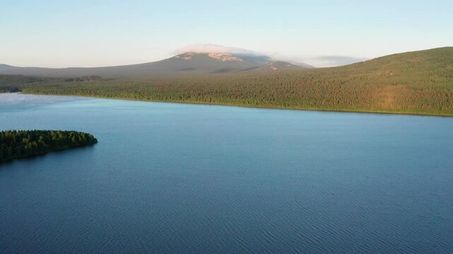 Southern Urals, Zyuratkul National Park: Bolshoy Nurgush Ridge. Aerial view.