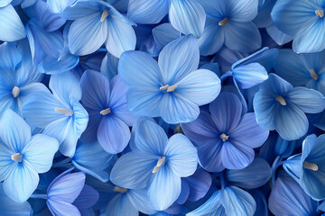 name : seamless soft bluebell carpet, enchanting macro detail,