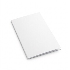 Blank white softcover book or magazine isolated on a white background. Empty paperback for mockup