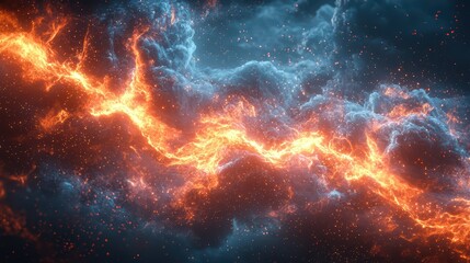 Electric surge of abstract design with vivid currents jpeg background image