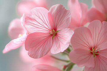 Fototapeta premium name : seamless soft pink geranium bloom, textured macro detail,