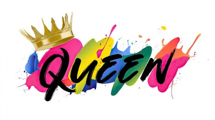 Obraz premium Celebrating the queen's birthday festive art and colorful designs
