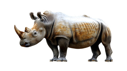 Obraz premium Rhinoceros isolated on white background