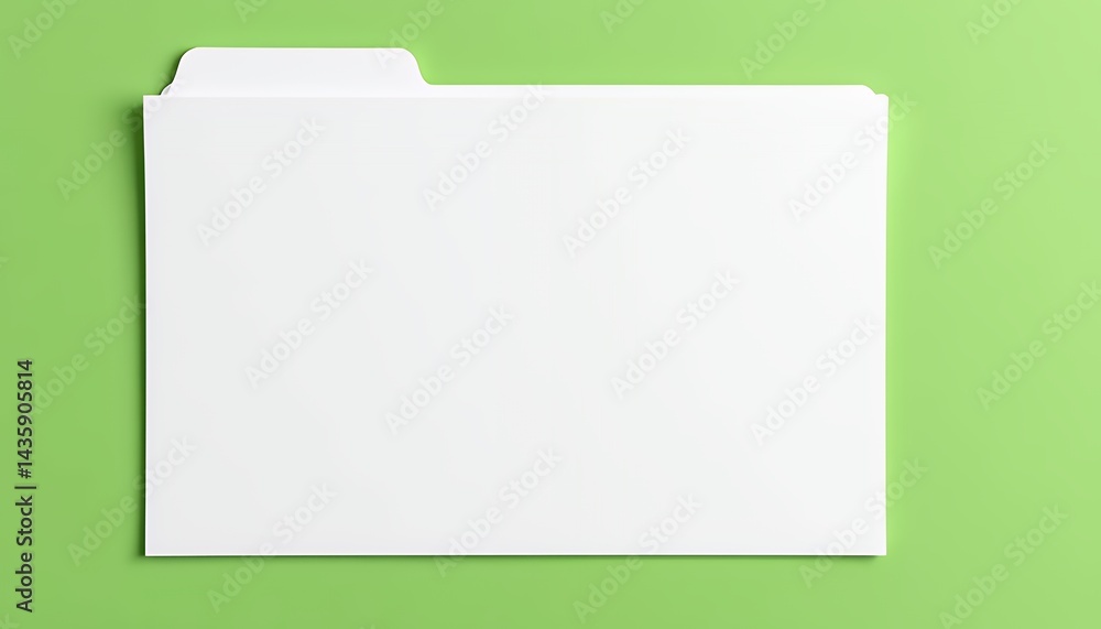 Poster white file folder isolated on green screen background for design element perfect for mockups and cle
