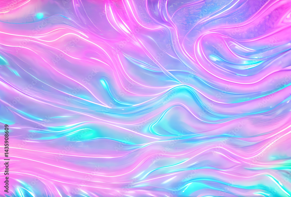 Poster nano future rainbow bright gradient background with mixed colors with tile transition, threads top. 