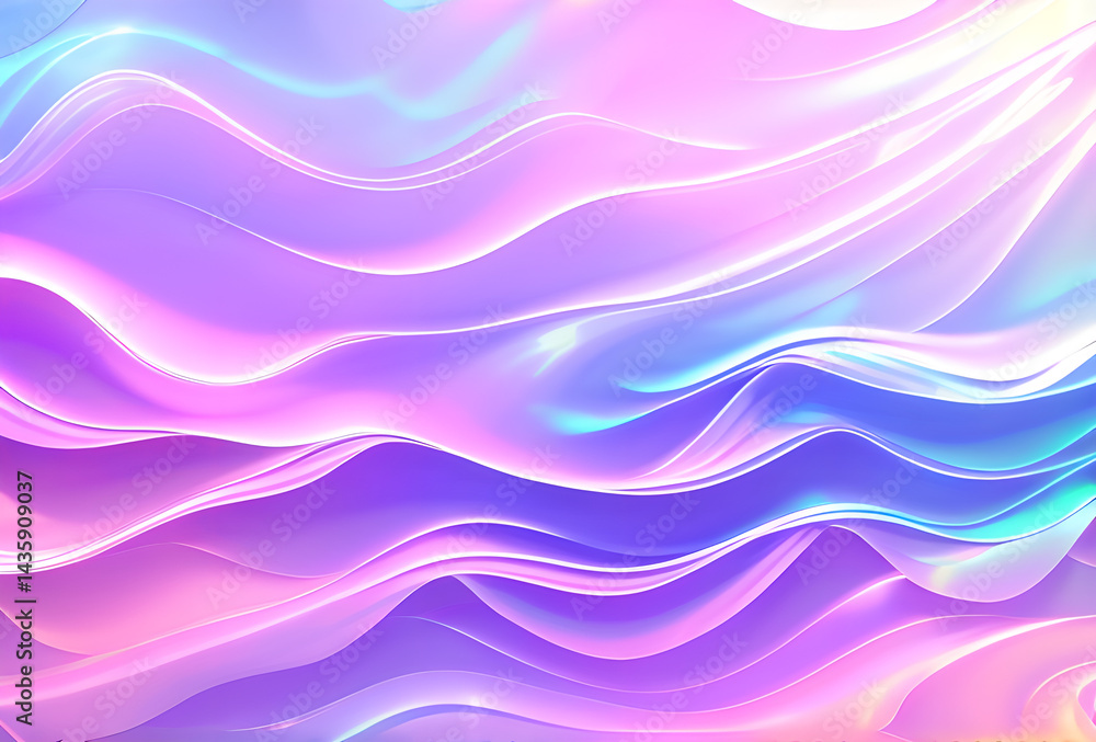 Poster nano future rainbow bright gradient background with mixed colors with tile transition, threads top. 