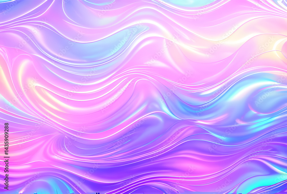 Poster nano future rainbow bright gradient background with mixed colors with tile transition, threads top. 