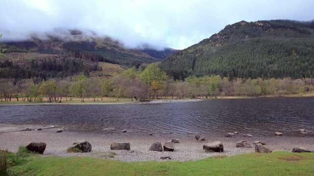 Loch levin, in the Trossachs National Park, Scotland., 