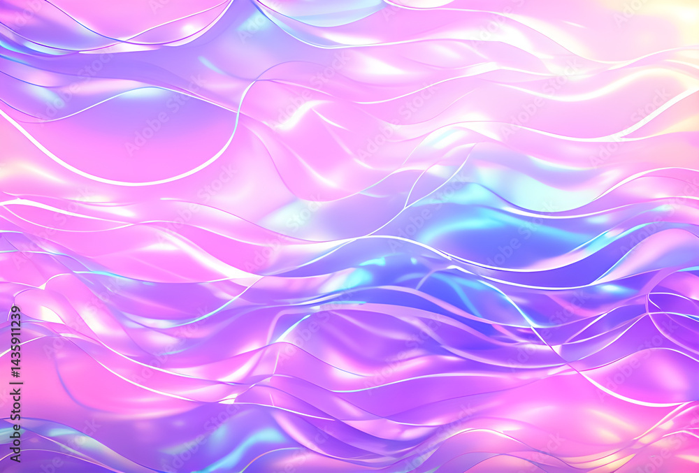 Aufkleber nano future rainbow bright gradient background with mixed colors with tile transition, threads top. 