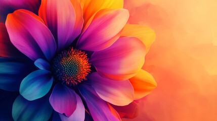 Fototapeta premium Vibrant Multicolored Flower Close Up