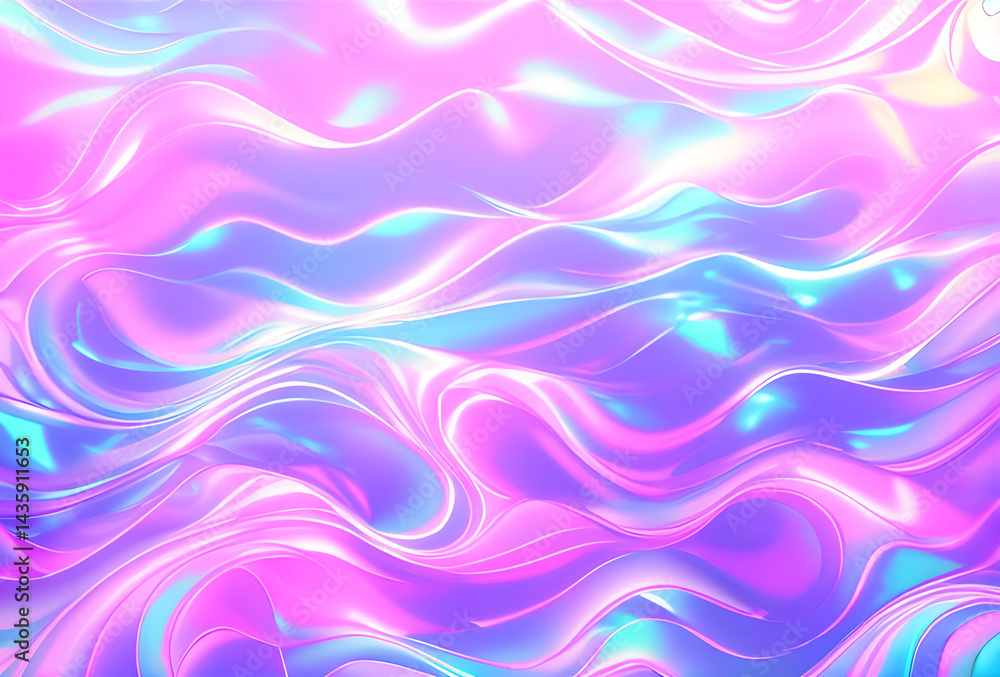 Poster nano future rainbow bright gradient background with mixed colors with tile transition, threads top. 