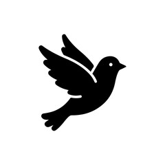 Minimalist Bird in Flight Symbolizing Freedom of Manifestation