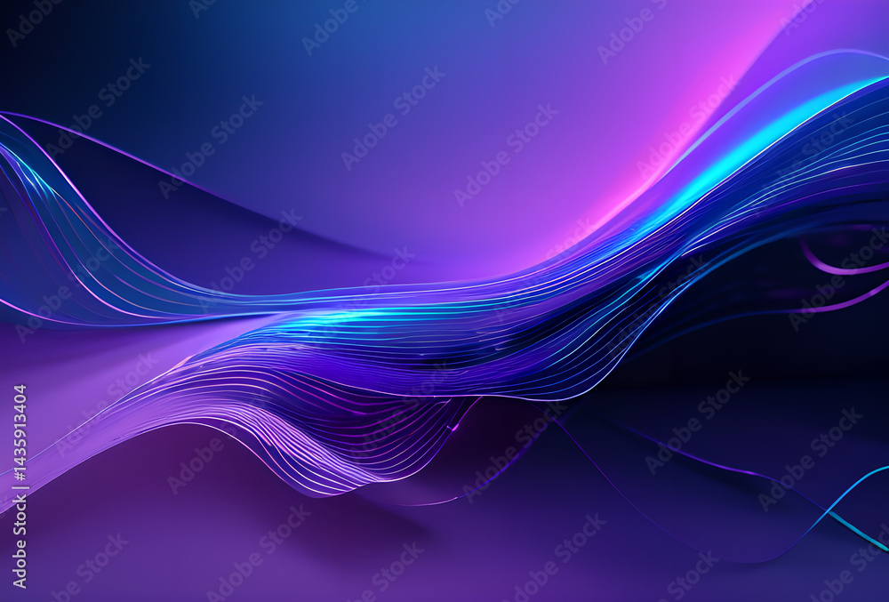 Poster nano future rainbow bright gradient background with mixed colors with tile transition, threads top. 