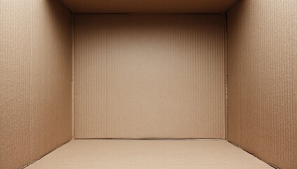 Empty cardboard box interior