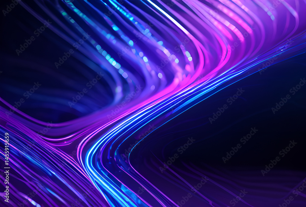 Poster nano future rainbow bright gradient background with mixed colors with tile transition, threads top. 