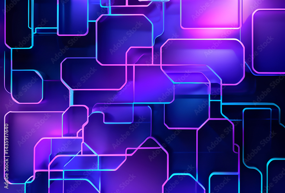Poster nano future rainbow bright gradient background with mixed colors with tile transition, threads top. 