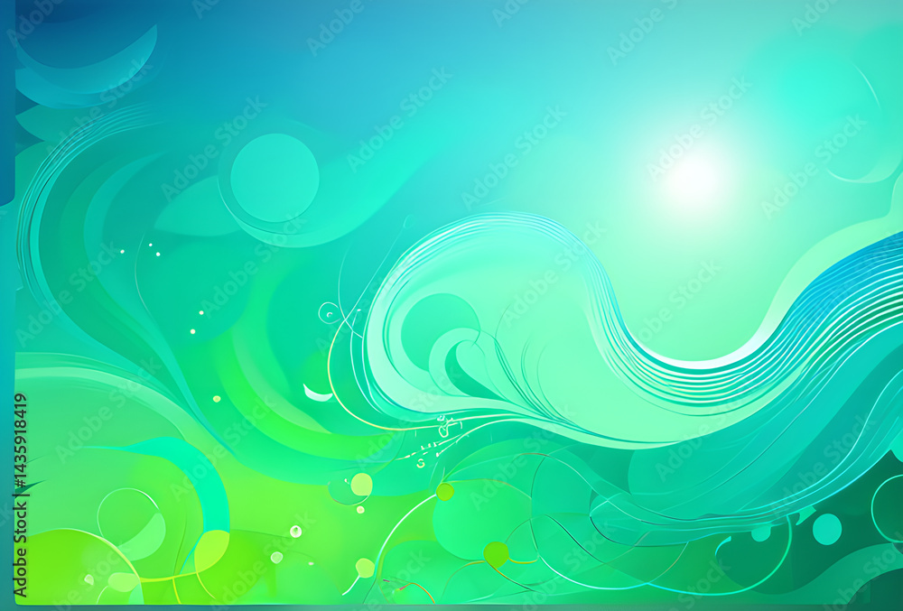 Poster nano future rainbow bright gradient background with mixed colors with tile transition, threads top. 