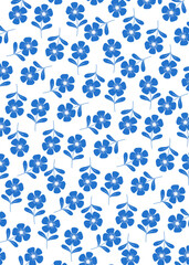 Minimal Floral Pattern on White Background – Botanical Design for Invitations and Decor. High-quality vector suitable for digital and print designs.
