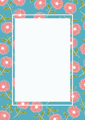 Minimal Floral Pattern on Vibrant Background – Botanical Design for Invitations and Decor. High-quality vector suitable for digital and print designs.
