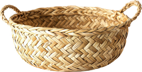 Obraz premium Woven natural straw basket