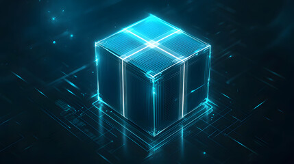 Innovative technology showcase virtual world digital art futuristic environment centered perspective high-tech concept