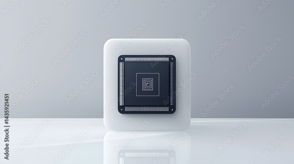 Poster advanced technology chip design digital space high-resolution content futuristic environment close-u