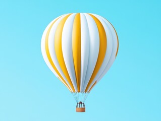 Obraz premium Hot air balloon against light blue sky