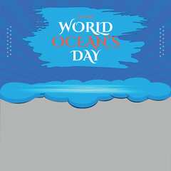 A poster for the world ocean day with a whale in it