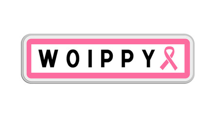 Panneau de sortie de Woippy, Seine-Maritime, Normandie avec Ruban Octobre Rose